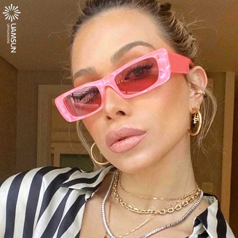 2022Women Sunglasses Jelly Color 果冻色方形小框太阳镜ins墨镜