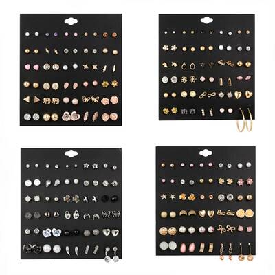 Mixed Earrings Set Earrings for Women Girls Ear Studs 耳钉