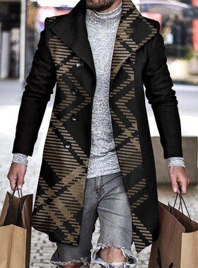 Trench Coat Men Jacket Outwear Coats Mens Clothes Casual Man