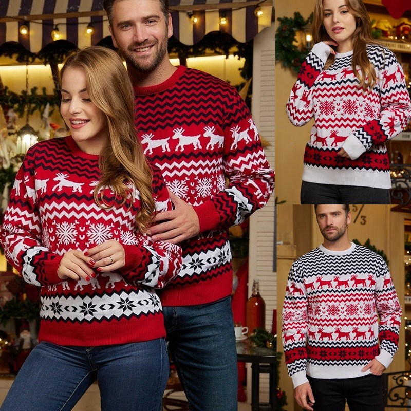 sweater sweethearts Christmas sweater female elk jacquard