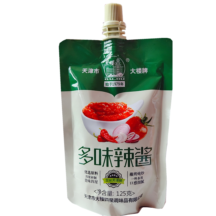 天津大楼牌多味辣酱125g辣椒酱葱抓饼烤冷面酱烧烤酱调味酱料包邮