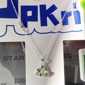 BKPP周边bkpp浮桑花项链吊坠小众设计以你的心诠释我的爱锁骨颈链