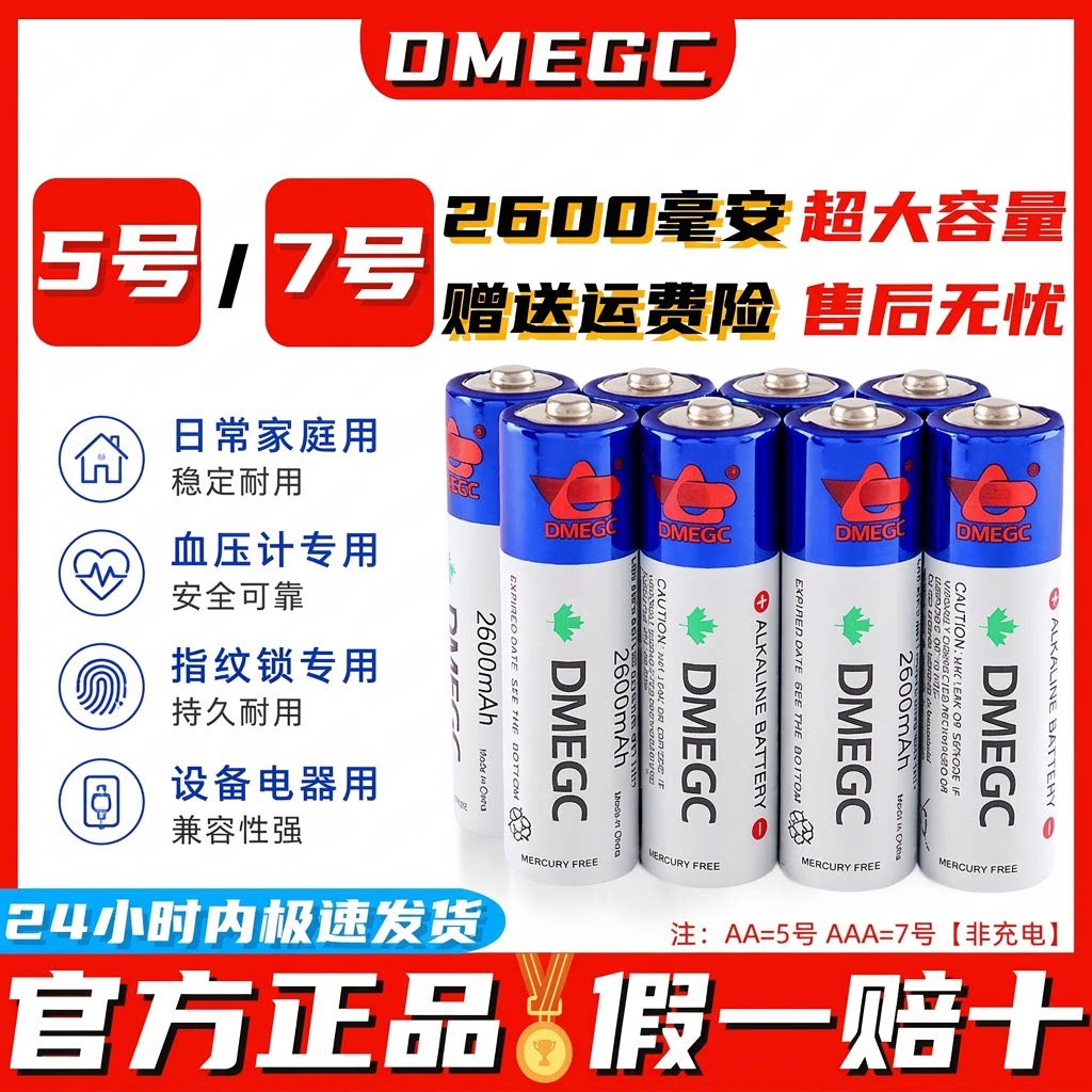 DMEGC原装5号电池2600毫安图片