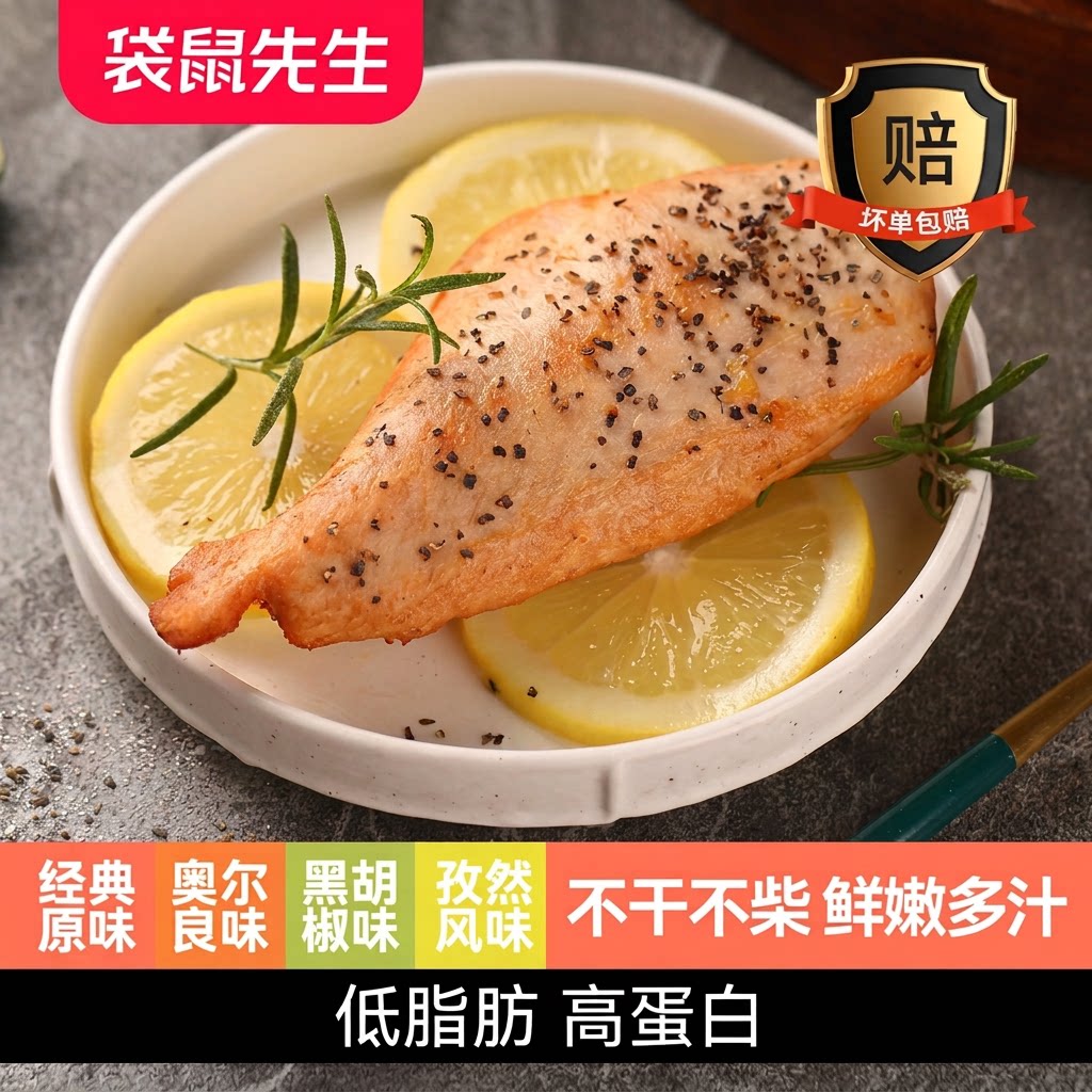 袋鼠先生鸡胸肉健身代餐即食50g饱腹高蛋白速食主食蛋白质低脂肪图片