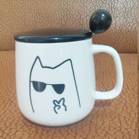 Ceramic household covered cartoon cups, couple office large-capacity cute water cups, coffee cups, mugs for drinking water thumbnail 7