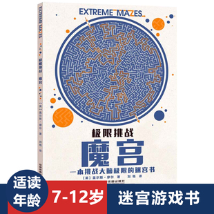 12岁儿童专注力培养思维能力训练开发大脑益智游戏放松解压小学生课外阅读儿童启蒙益智游戏书智力开发 魔宫迷宫书 极限挑战