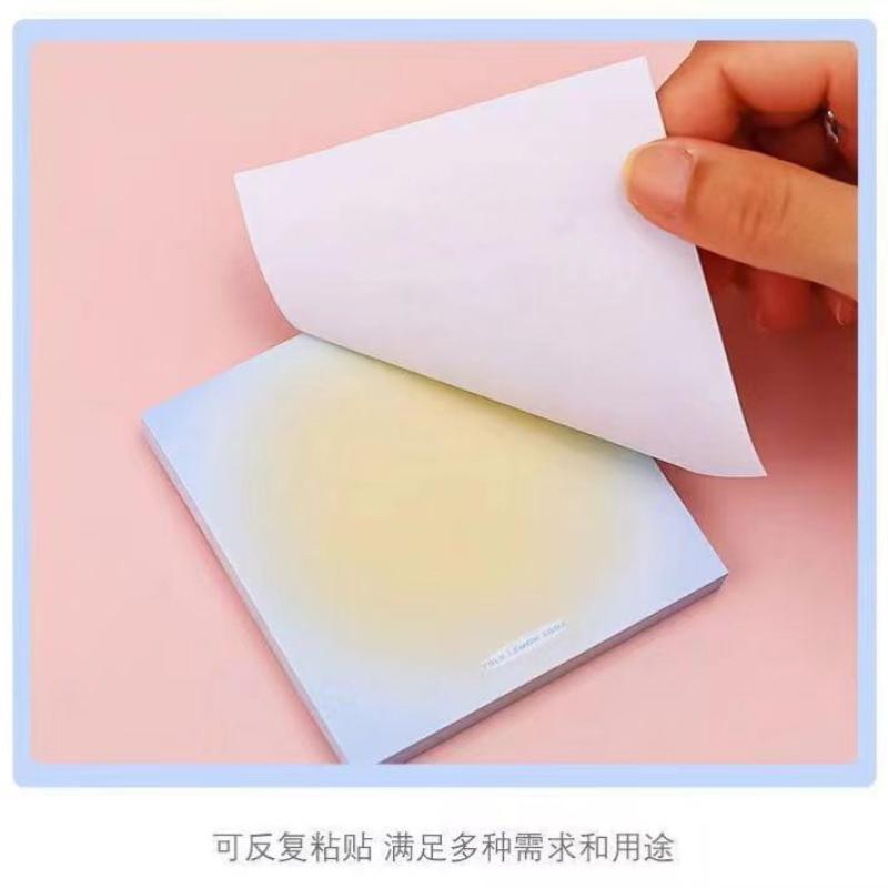 XIAOHONGSHU의 같은 스타일 여름 색상 그라데이션 메모 용지 스티커 메모 포켓 목록 스티커 메모 작은 책 메모 메모