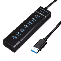 【USB2.0】 Черный/семи -порт с лампой