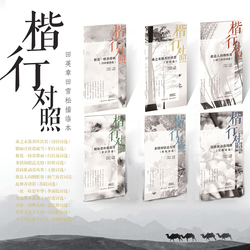 任选 田英章田雪松硬笔描临本 楷行对照钢笔字帖 李白白居易王维纳兰容若杜牧诗经选诗词 成人学生楷书行书书法入门书籍 湖北美术