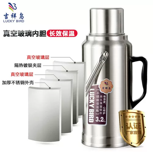 LUCKY BIRD/吉祥鸟 Бутылка с горячей водой из нержавеющей стали