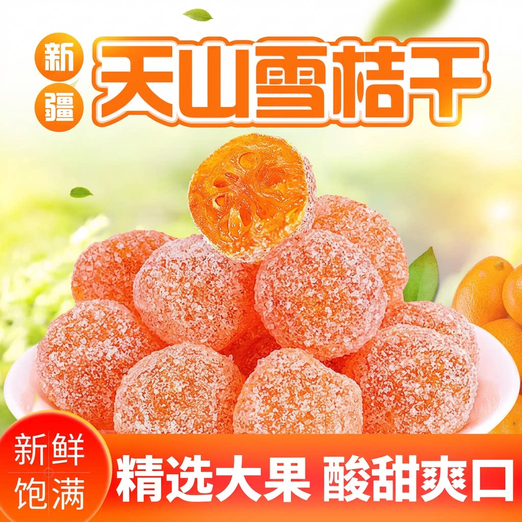 天山雪桔冰糖金桔干蜜饯果干酸甜清凉泡水去火润嗓零食果脯
