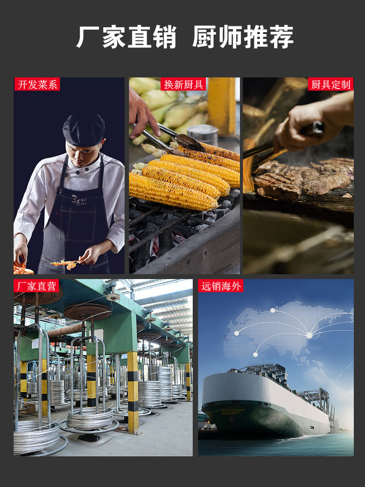 不锈钢烤肉夹子烤鱼网加粗加密烤鱼网夹多人烧烤网商用