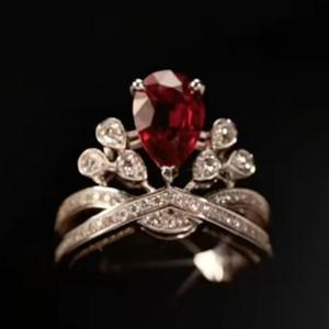 陆沉生日联动红锆求婚戒指光与夜之恋为爱加冕女王冠冕指环高颜值