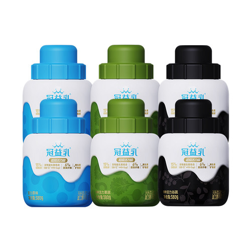 冠益乳超级活力罐原味/果蔬/谷蔬酸奶380g*6罐