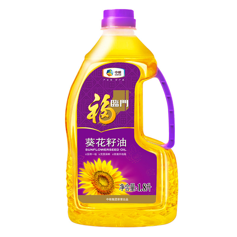 福临门三重锁鲜物理压榨葵花籽油图片