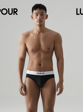 璞履 男士匹马棉黑标中低腰三角内裤 性感运动透气POURLUI UDW110