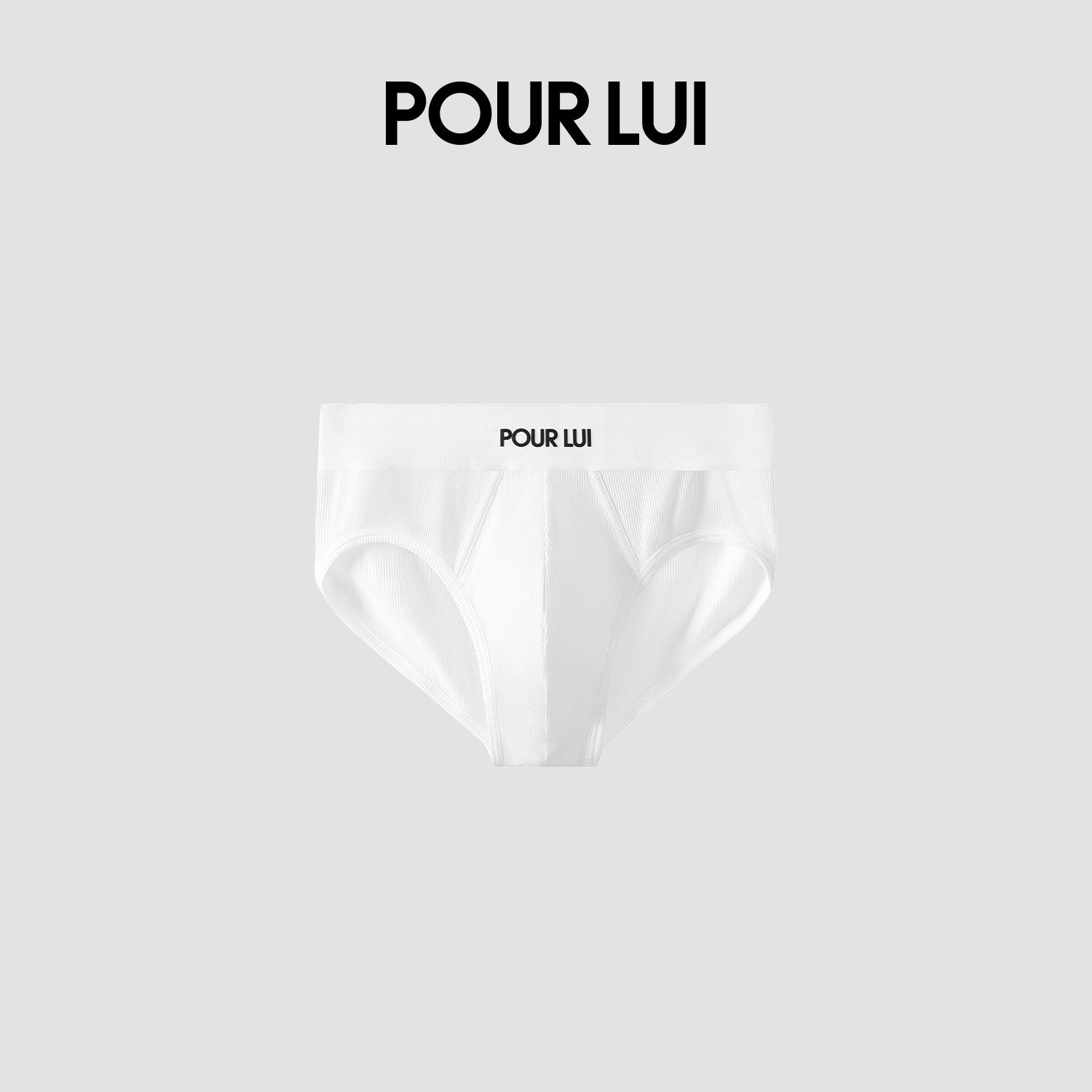 璞履 男士黑标长绒棉罗纹中腰三角内裤 性感运动 POUR LUI PLES