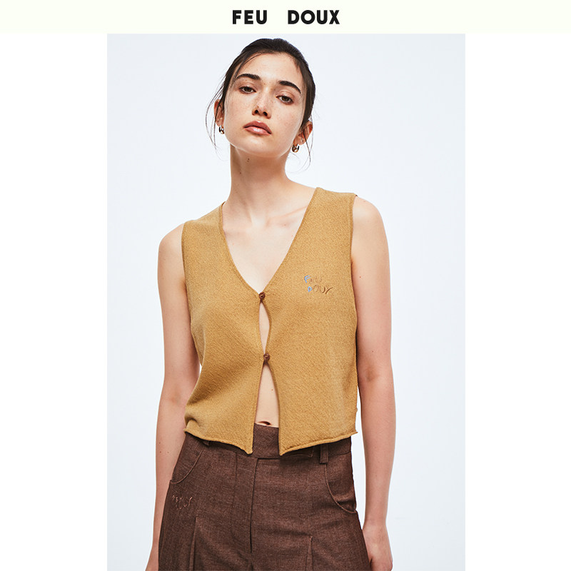 FeuDoux坎肩上衣女开衫吊带背心