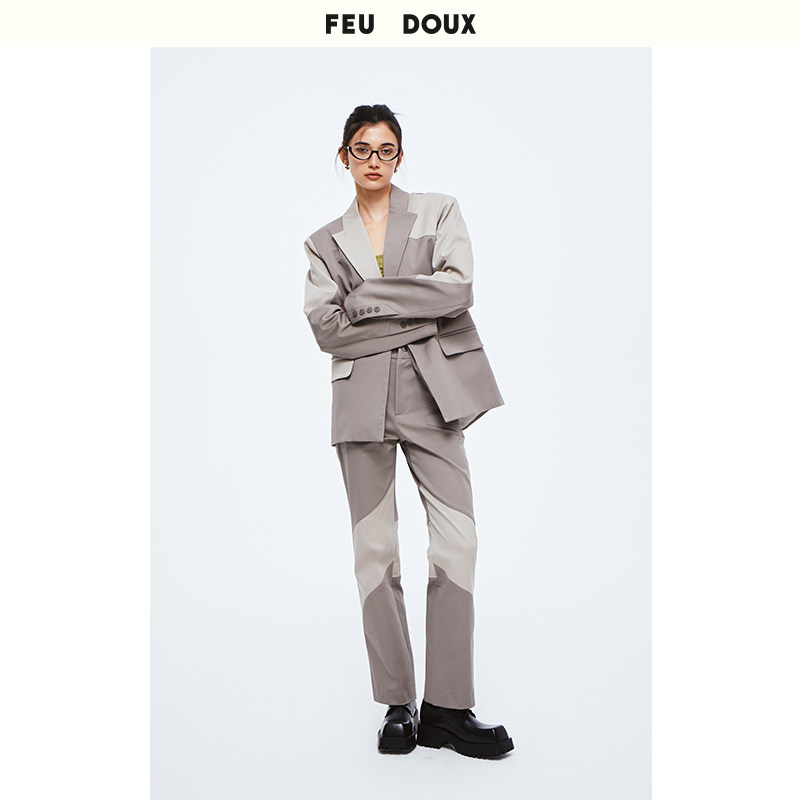 FEU DOUX “REVERSE”反转拼接松弛休闲西装上衣外套