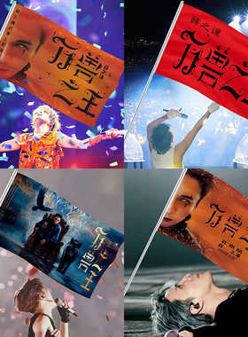 薛之谦旗帜应援大旗演唱会音乐节万兽之王手摇旗定制道具明星大旗