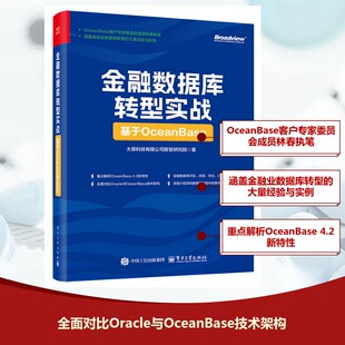 基于OceanBase 著 电子工业出版 太保科技有限公司数智研究院 数据库 社 金融数据库转型实战