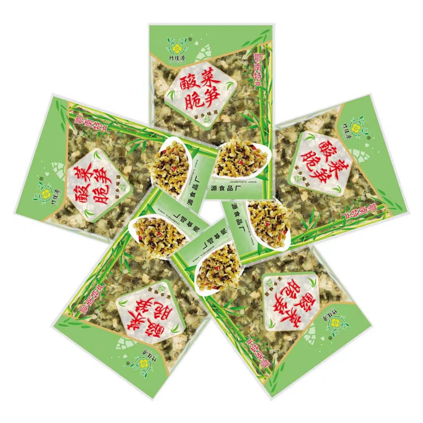 湖北咸宁特产雪里蕻酸菜脆笋简单方便加热即食下饭菜本土特色小吃