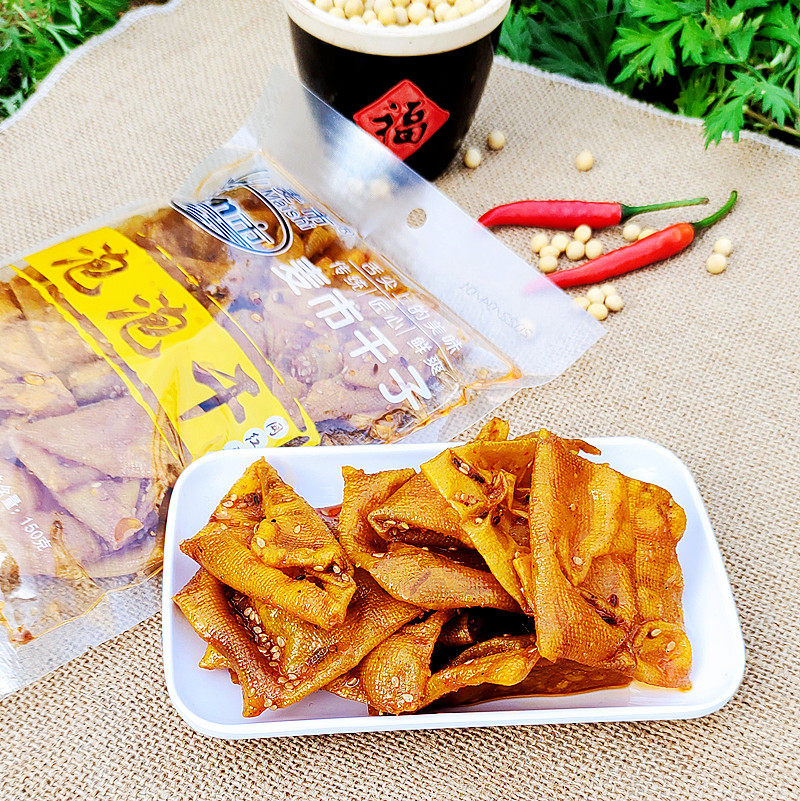 网红泡泡干柴火干酱香干网红豆干零食休闲小吃香辣味袋装开袋即食