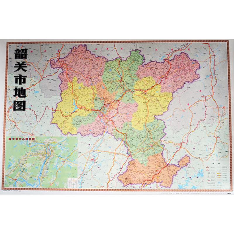 韶关市地图 李建洪  责任编辑 中国行政区划图 广东地图出版社 新华