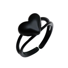 Ins style new metal open ring retro double-layer love rings