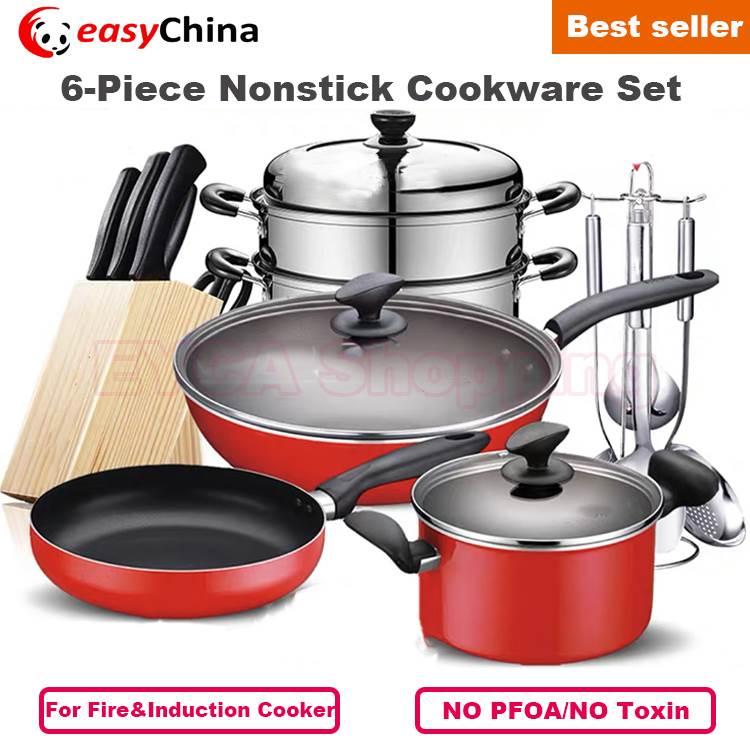 Supor Nonstick Cookware Set Pot Pan Pots Pans Baking Kitchen