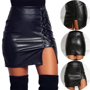 Plus Size Skirts For Women Skirt High Waist Leather Mini 24