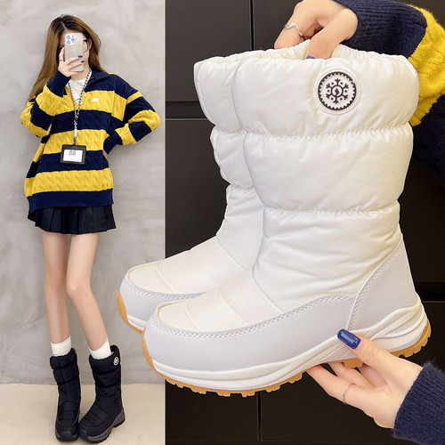 情侣棉鞋加绒加厚高帮棉靴厚底