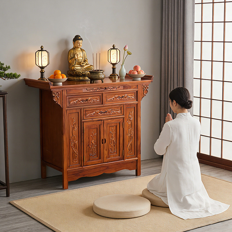 中式实木供桌香案家用小型家庭供香佛台神台客厅佛堂供奉台贡桌
