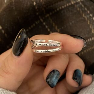 戒指Hakuna vida礼物开口个性 Matata S925纯银人生万岁viva