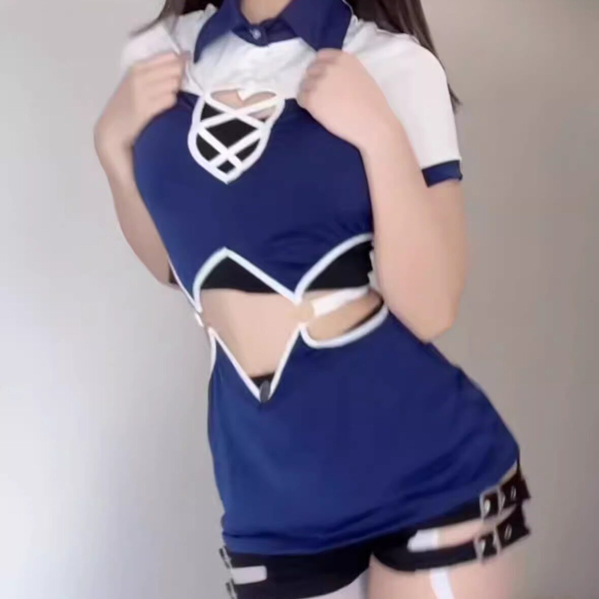 女警cos服性感角色扮演主播夜店制服纯欲空姐包臀短款连衣裙服装