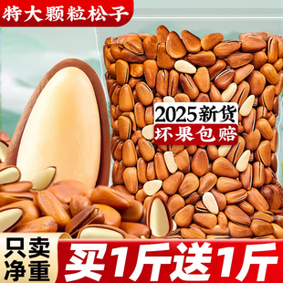东北松子2025新货特大开口手剥松籽仁坚果干果年货批发零食旗舰店