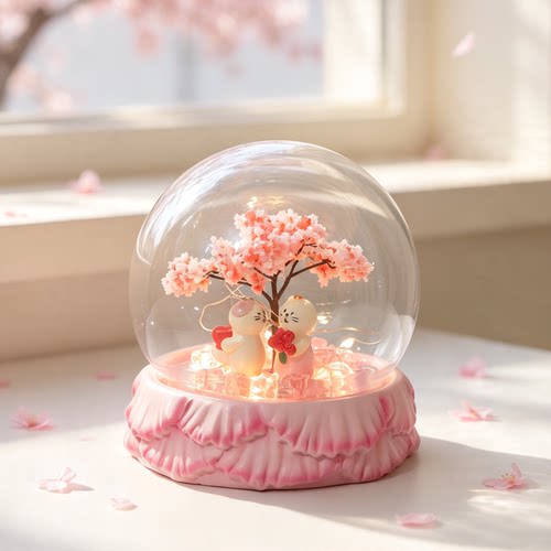 樱花树许愿树发光小摆件diy装饰
