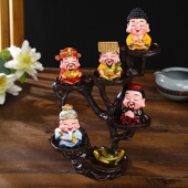 五福财神爷摆件创意办公室装 饰品玄关电视柜店铺开业乔迁送人礼品