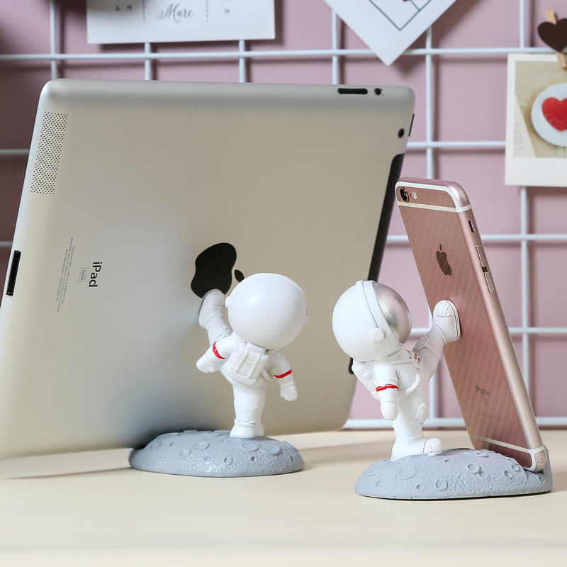 创意宇航员桌面小摆件现代家居客厅装饰品手机平板支架太空人礼物