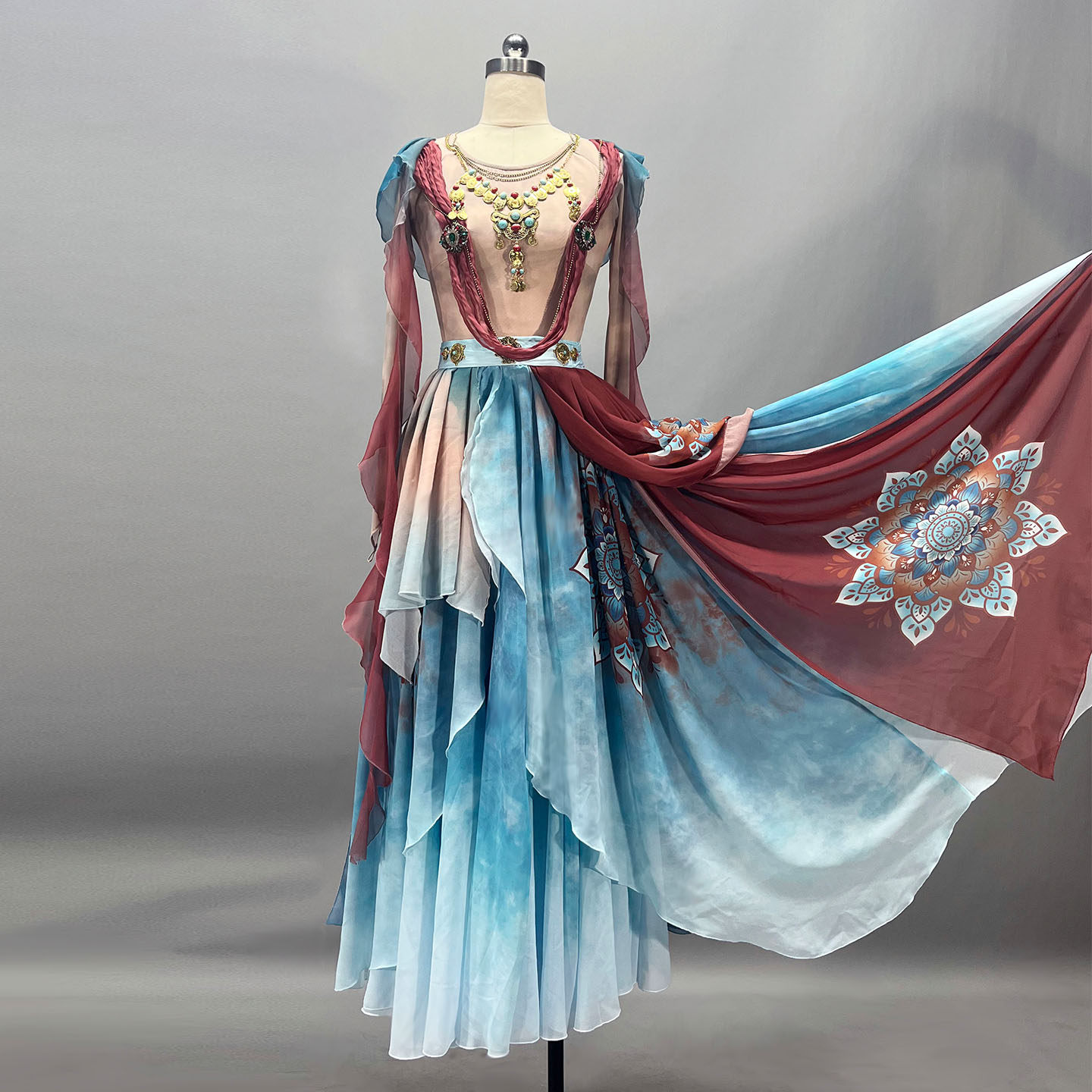 千织万丝民族古典舞敦煌飞天舞蹈服装乘风剧目演出服艺考独舞定制