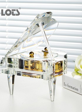 LOTS 雷曼士30音水晶钢琴音乐盒八音盒结婚情人节生日礼物女生