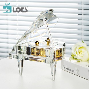 LOTS 雷曼士30音水晶钢琴音乐盒八音盒结婚情人节生日礼物女生