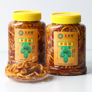 500克玉龙田木瓜脆木瓜丝香辣腌菜下饭菜小零食罐装广西桂林特产
