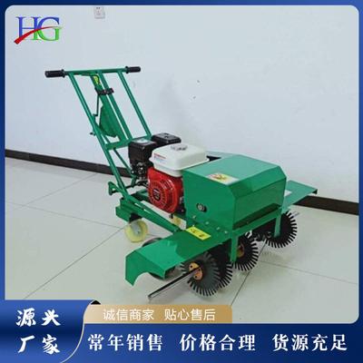 汽油动力草坪划线机人工运动草皮移植机小型手推自走式割线机