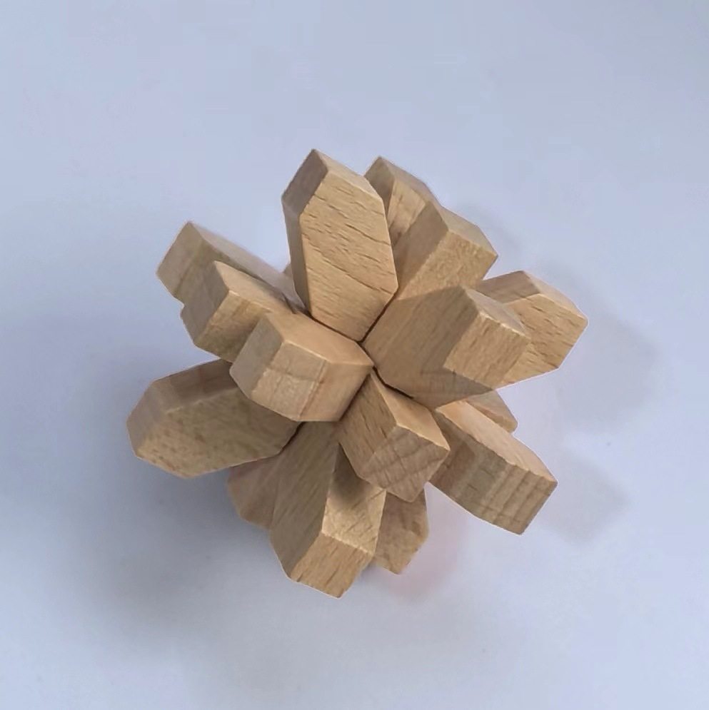 榉木迷你孔明锁科教玩具鲁班儿童益智摆件六根梅花六片拼取宝好汉,玩具/童车/益智/积木/模型,解锁/解环玩具,淘宝优惠券,粉丝福利购,淘宝优惠卷