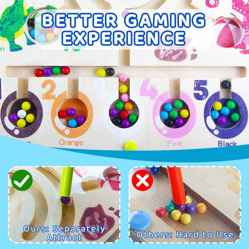 儿童磁性运笔走珠思维益智玩具早教迷宫数字颜色分类训练计数板,玩具/童车/益智/积木/模型,迷宫类,淘宝优惠券,粉丝福利购,淘宝优惠卷