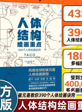 人体结构绘画重点 人体结构 人体绘画 崔元喜 TACO人体 人体结构绘画教程 绘画技巧教程 390个躯干头部手臂手腿脚诀窍人体绘画指南
