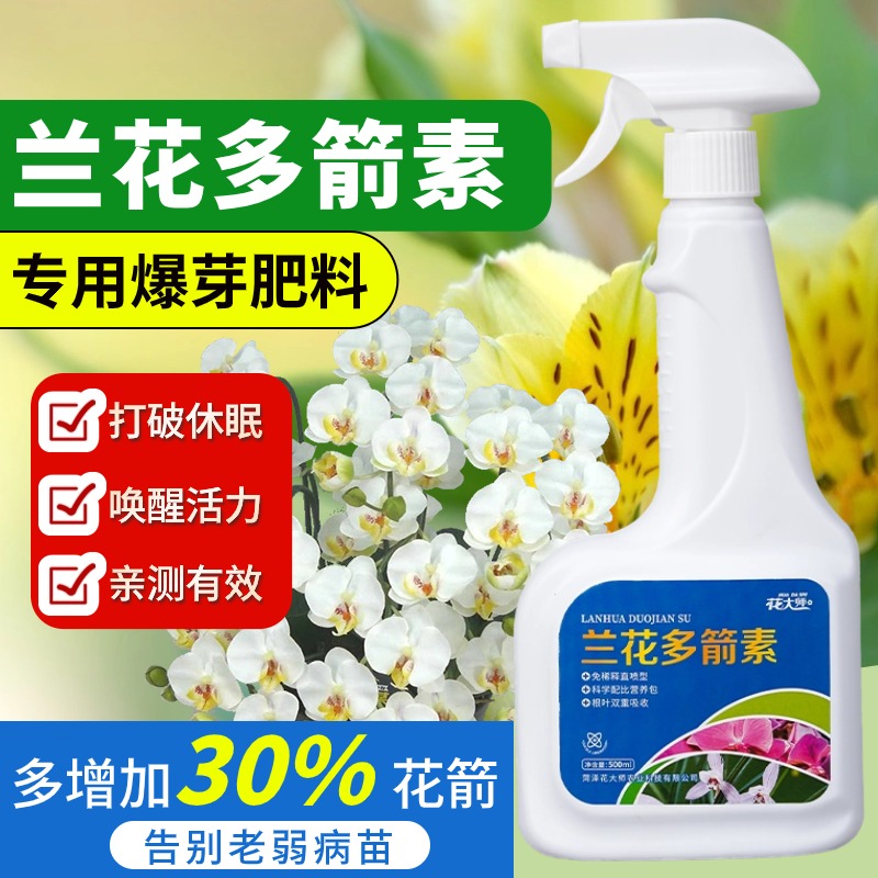 兰花多箭素爆芽营养液专用肥料蝴蝶兰君子兰石斛干尖黄叶促芽促花