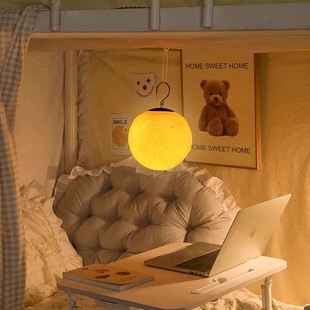 月球灯卧室可悬挂床头氛围灯小吊灯学生宿舍可挂充电小夜灯睡眠灯