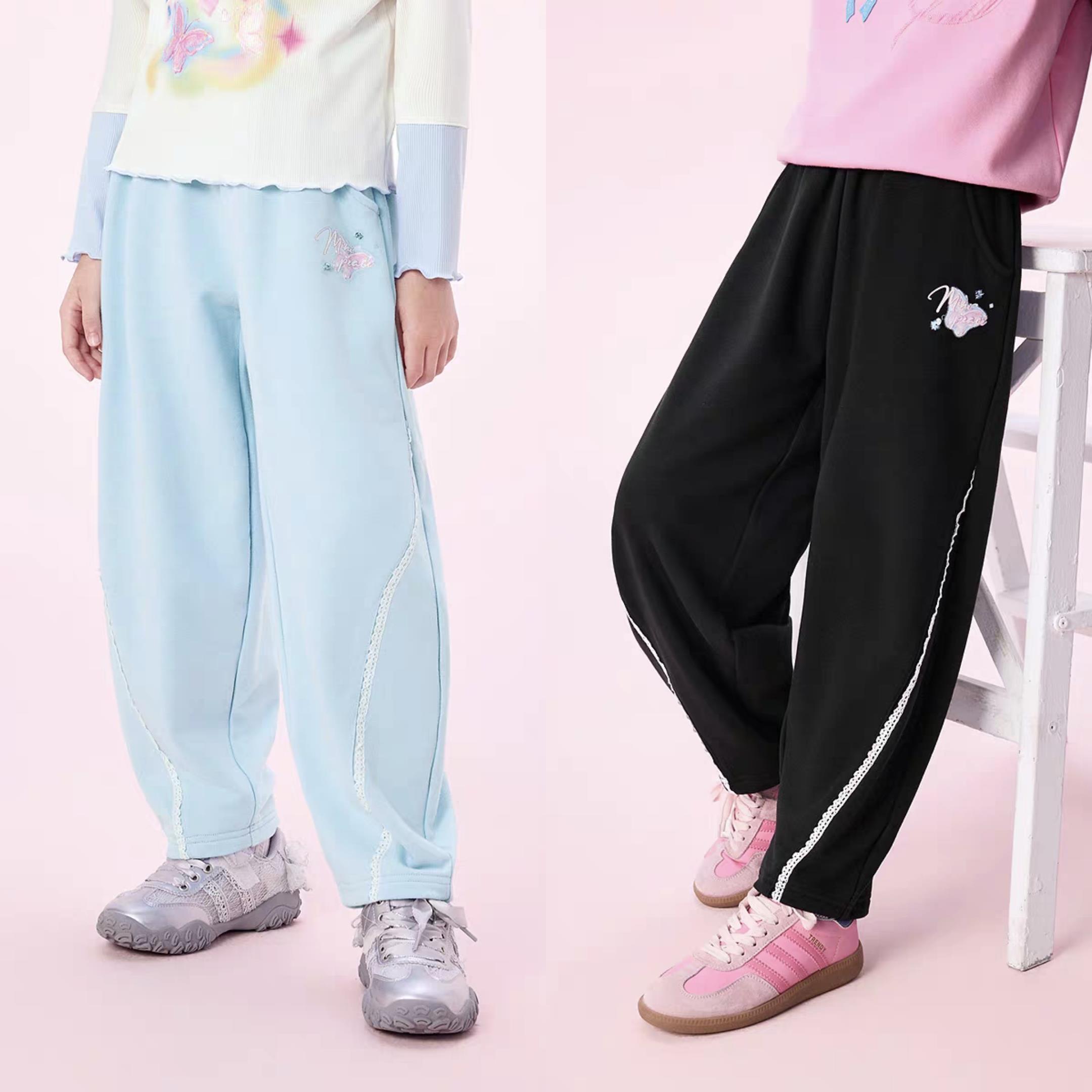 2025秋季新品女包双色蝴蝶舒服百搭好穿运动长裤卫裤